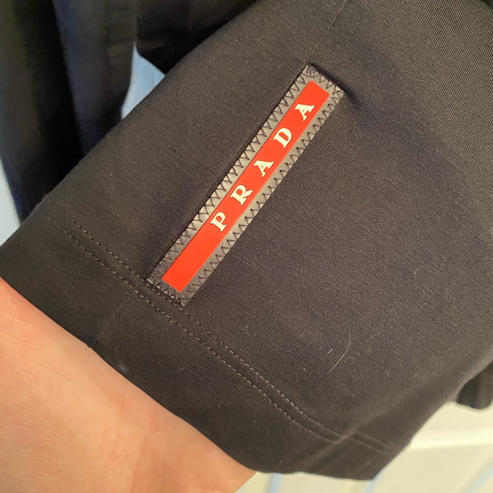 SOLD Thin Prada Hoodie With Nylon Hood and Pocket - Picture 5 of 7